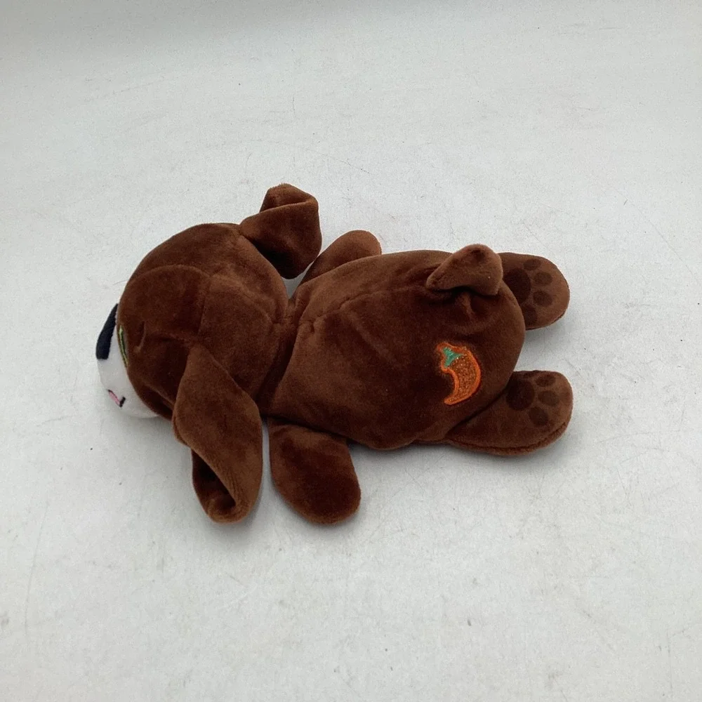 Brown Puppy Dog Plush Stuffed Animal Green Eyes Pepper Icon 9 Inch‎